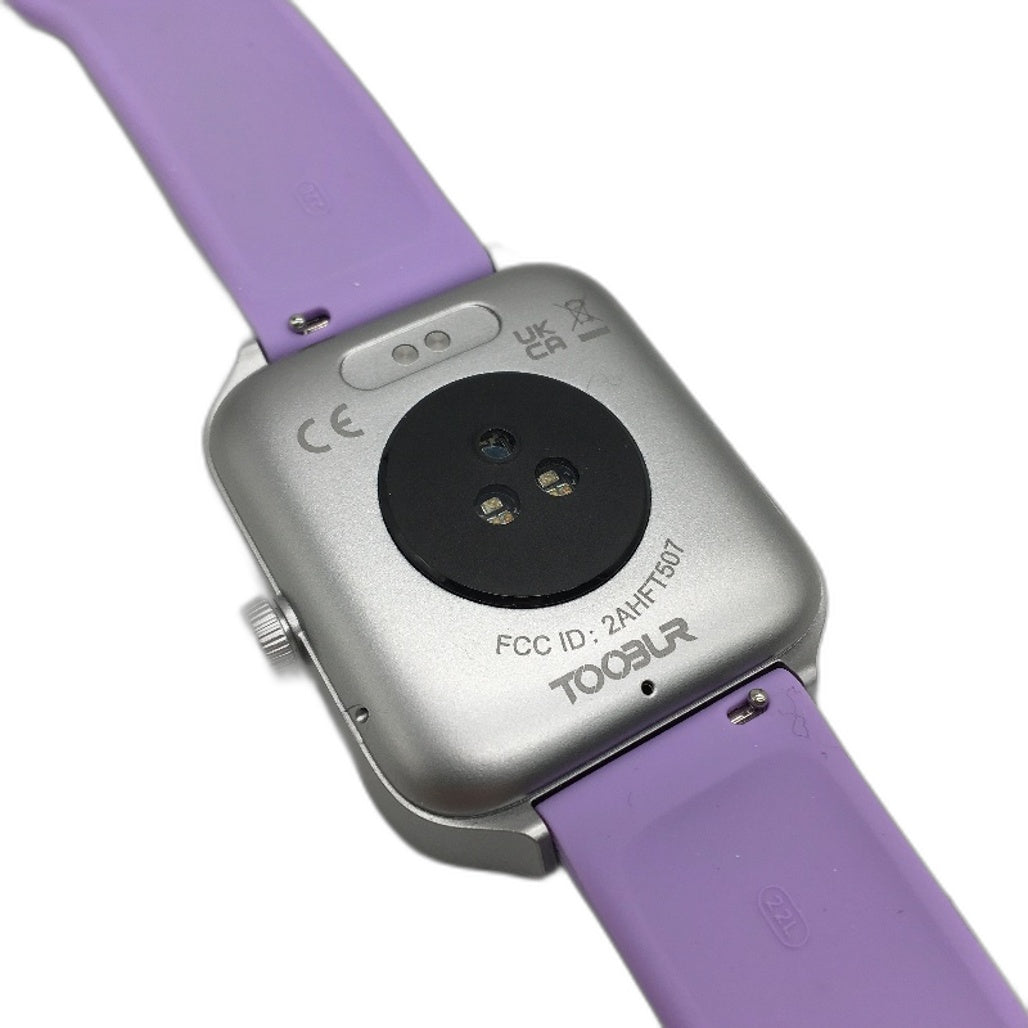 TOOBUR Smart Watch Built In Alexa Touch Screen IP68 Waterproof Blood Oxygen NEW