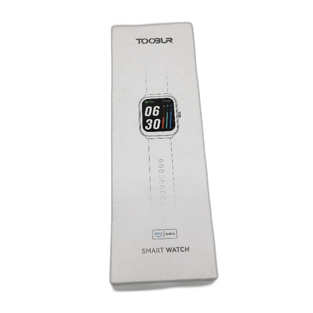 TOOBUR Smart Watch Built In Alexa Touch Screen IP68 Waterproof Blood Oxygen NEW