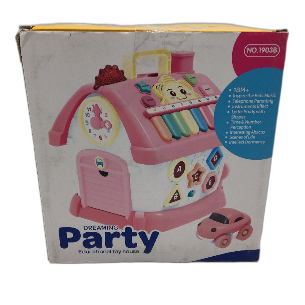 Montessori Toddler Toy 6 In 1 Multifunctional House Music Light Clock Age 1Y+