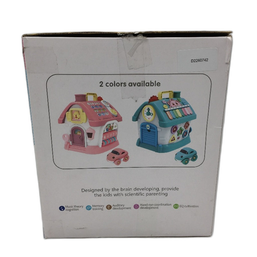 Montessori Toddler Toy 6 In 1 Multifunctional House Music Light Clock Age 1Y+