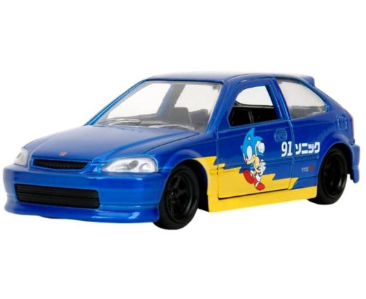 Jada Sonic The Hedgehog 1997 Honda Civic Type R 1:32 Scale Diecast Vehicle NEW