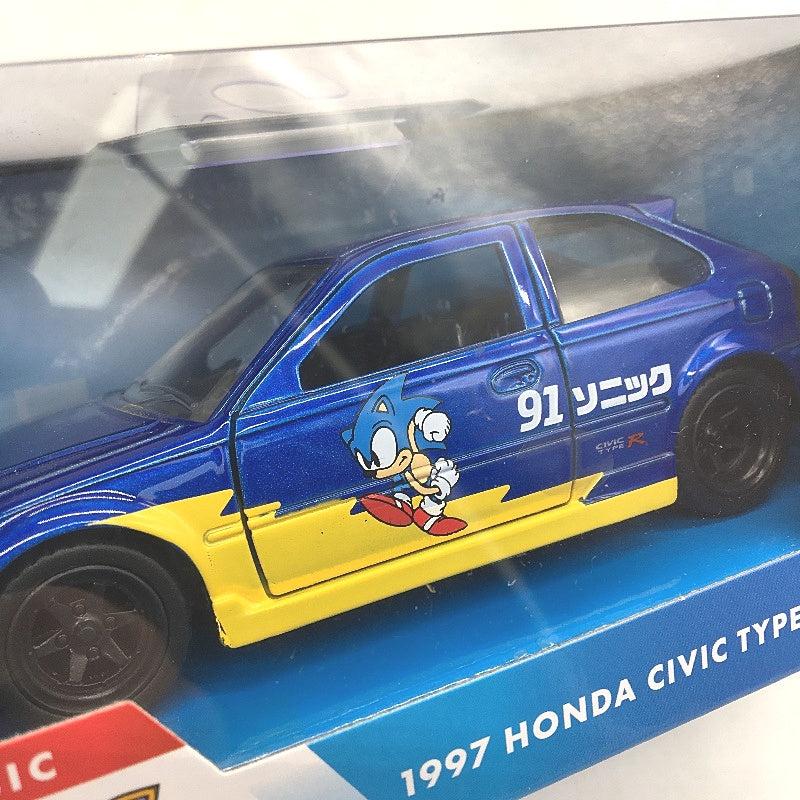 Jada Sonic The Hedgehog 1997 Honda Civic Type R 1:32 Scale Diecast Vehicle NEW