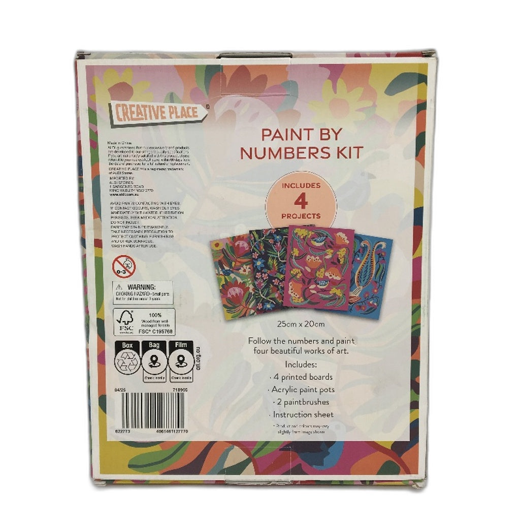 Creative Place Art Bundle Paint By Numbers 4 Pack & 12 PCS Metallic Pencils NEW