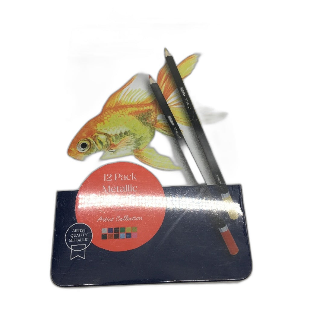 Creative Place Art Bundle Paint By Numbers 4 Pack & 12 PCS Metallic Pencils NEW