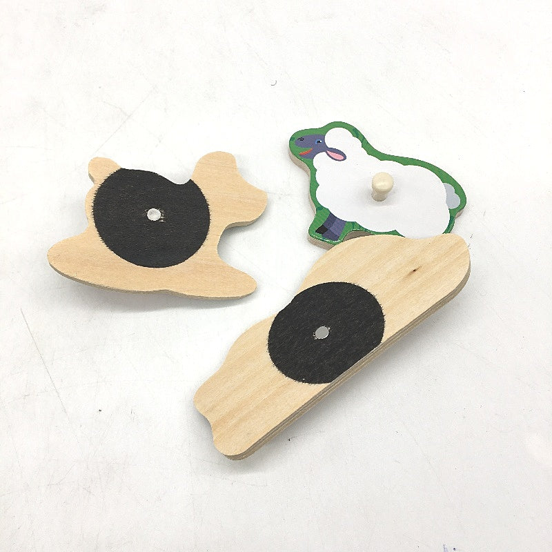 Melissa&Doug Farm Wooden Peg Sound Puzzle 8 PCS Matching Learning Age 2+ NEW