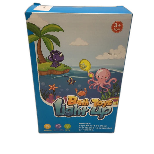 Light Up Bath Toys 9PCS Floating Rubber Animal Swimming Pool Shower Age 3+ NEW