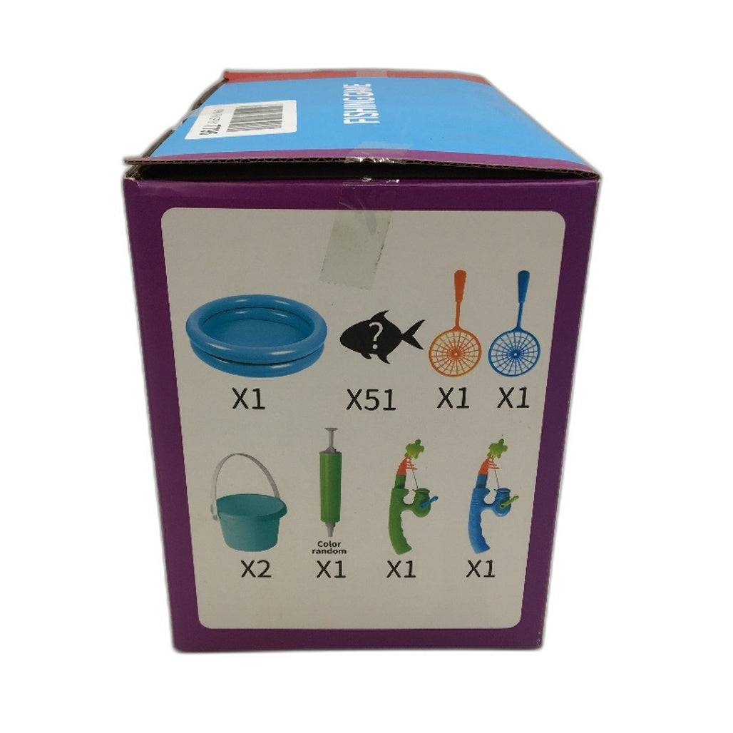 Magnetic Fishing Game With Inflatable Pond Kids Summer Water Toy Age 3+ NEW