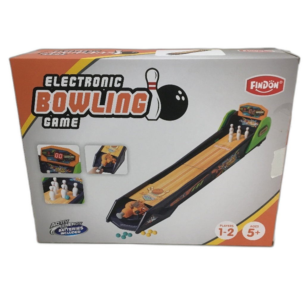 Findon Electronic Tabletop Bowling Game Toy Light Sound 1-2 Players Age 5+ NEW