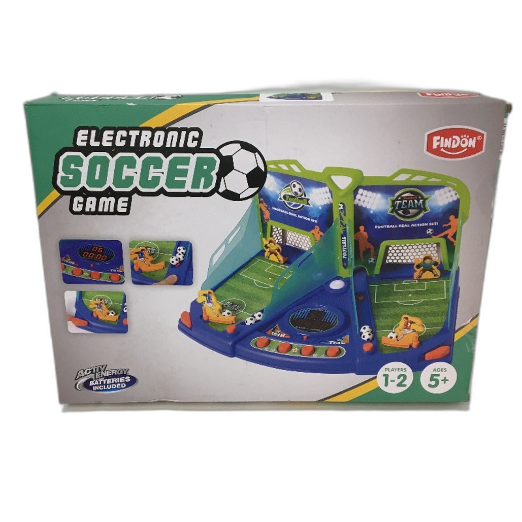 Findon Electronic Tabletop Soccer Game Toy Light Sound 1-2 Players Age 5+ NEW