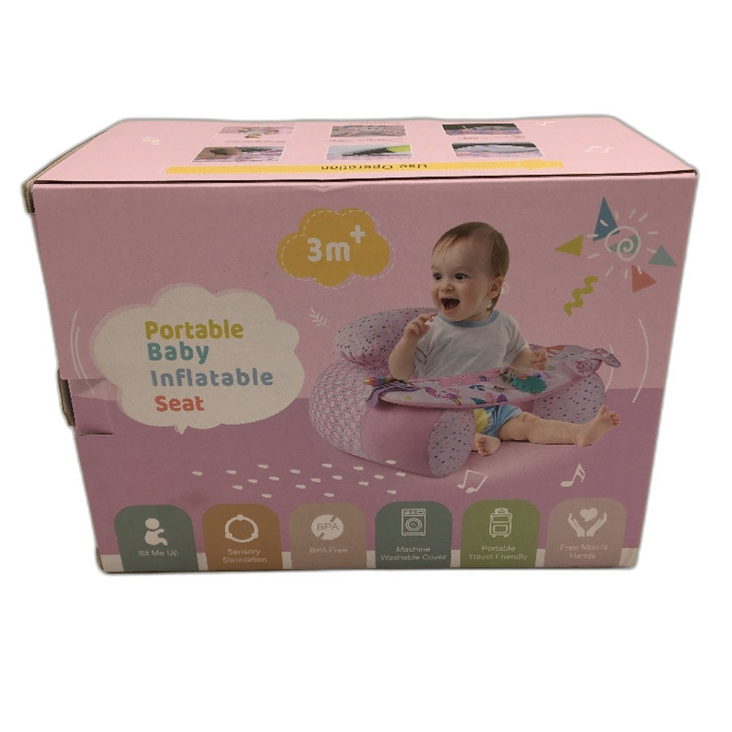 Portable Inflatable Baby Seat With Detachable Sensory Activity Tray Age 3M+ NEW