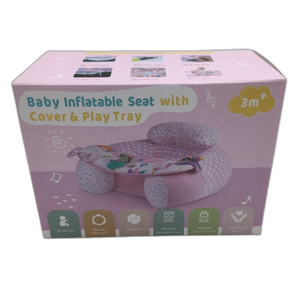 Portable Inflatable Baby Seat With Detachable Sensory Activity Tray Age 3M+ NEW
