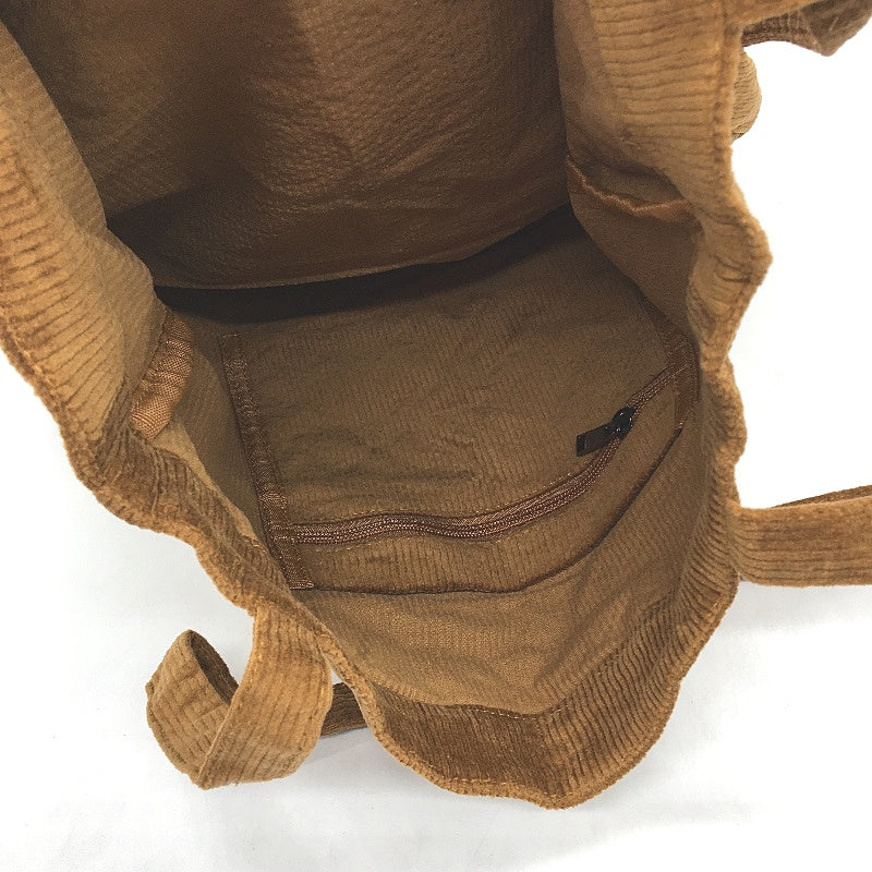 ACEmedia Corduroy Casual Tote Shoulder Bag Large Capacity With Zip Pocket NEW