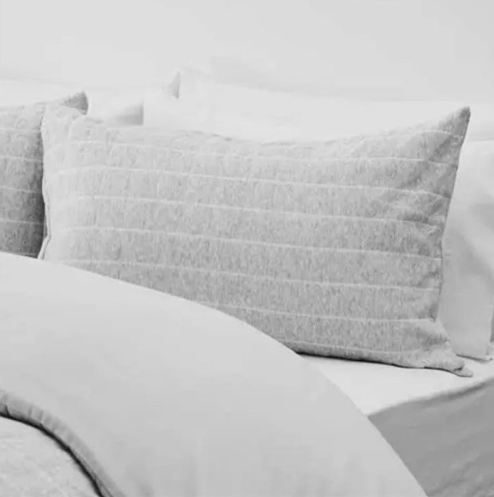 Soft Cozy Light Grey Jersey Poly Cotton Blend Quilt Cover Set QUEEN NEW