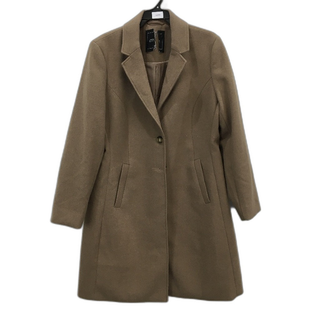 Jacqui E Taupe Soft Touch Longline Single Breasted Over Coat Ladies Size 14 NEW