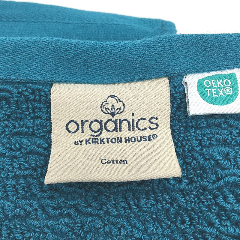 Kirkton House Teal 2 Piece Organic Cotton Bath & Hand Towel Matching Set NEW
