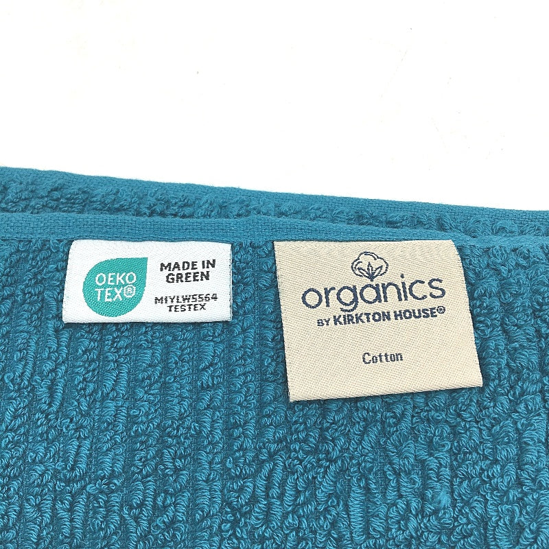 Kirkton House Teal 4 Piece Organic 100% Cotton 600GSM Hand Towel Set NEW