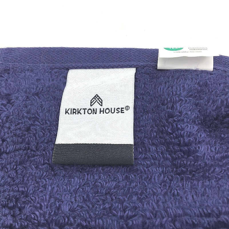 Kirkton House Navy Blue & Grey 2 Piece 100% Cotton Bath Towel Set NEW