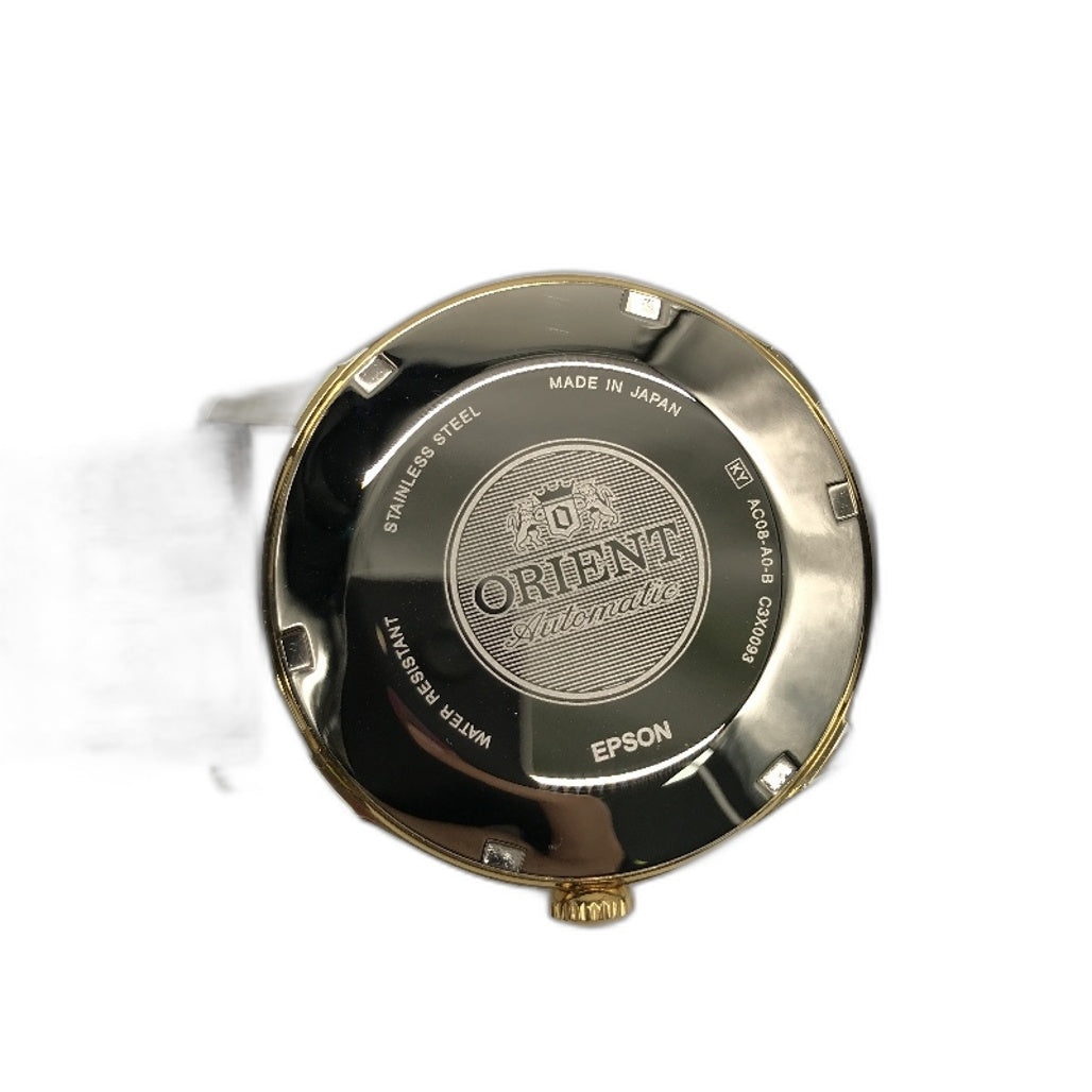 Epson Orient Bambino Green Dial Gold Case Leather Band Mens Automatic Watch