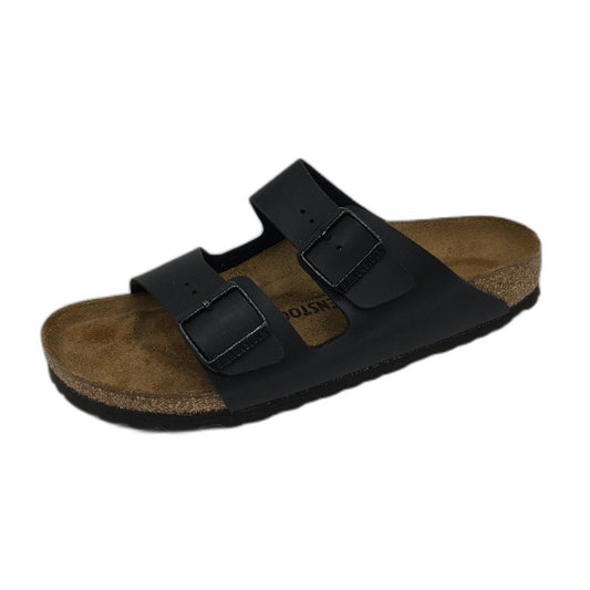 Birkenstock Classic Arizona Black Regular Fit 2 Strap Slides Unisex 36 L5 M3 NEW