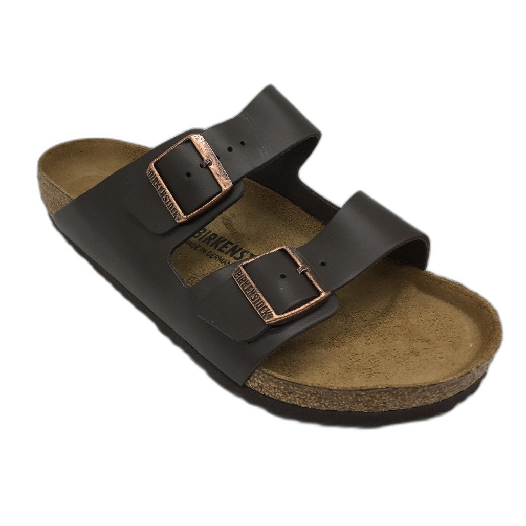 Birkenstock Arizona BS Dark Brown Regular Fit Leather Slides Mens 10 EU 43 NEW