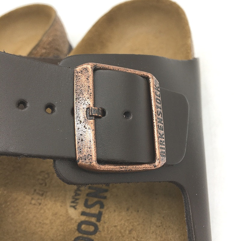 Birkenstock Arizona BS Dark Brown Regular Fit Leather Slides Mens 10 EU 43 NEW