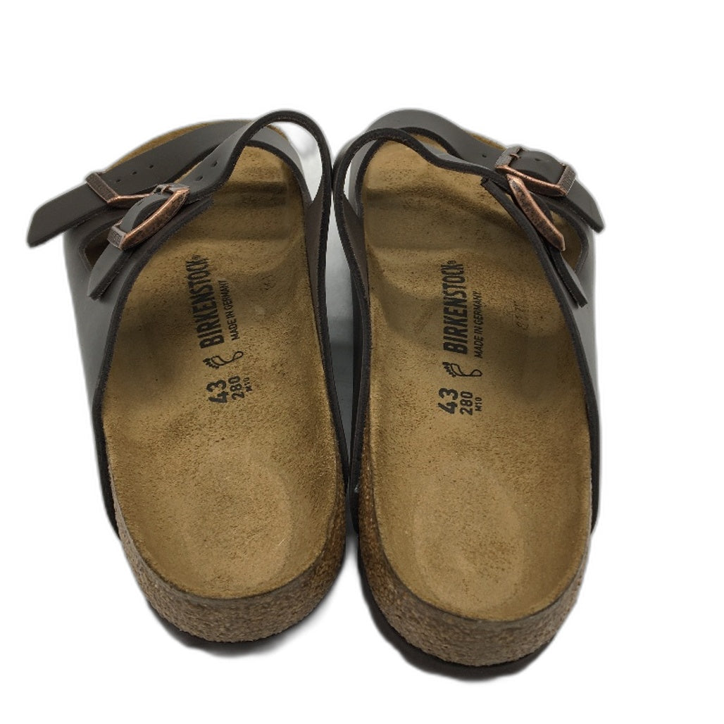 Birkenstock Arizona BS Dark Brown Regular Fit Leather Slides Mens 10 EU 43 NEW