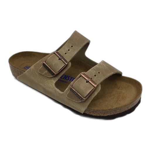 Birkenstock Arizona BS Tabaccco Brown Leather Slides Unisex L5 M3 EU 36 NEW