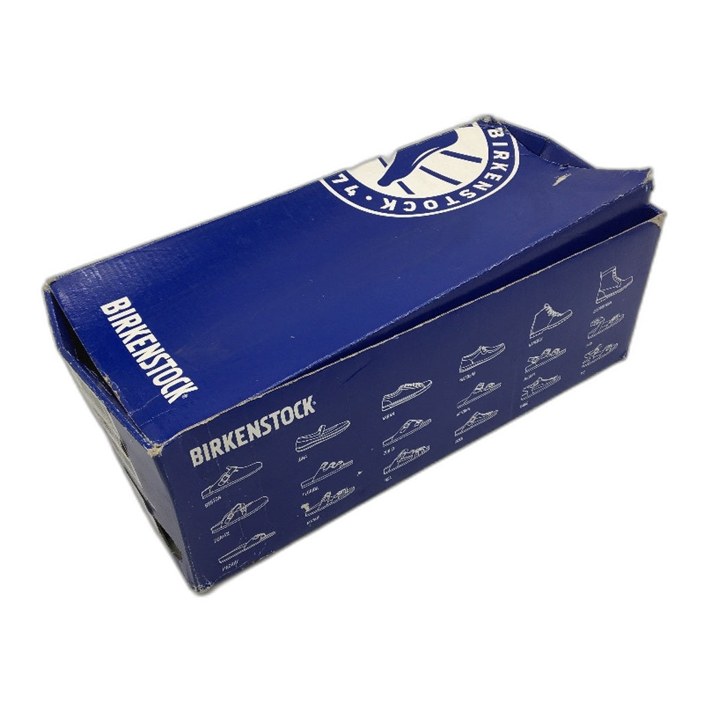 Birkenstock Arizona BS Blue Waxy Leather 2 Strap Slides Unisex 39 L8 M6 NEW