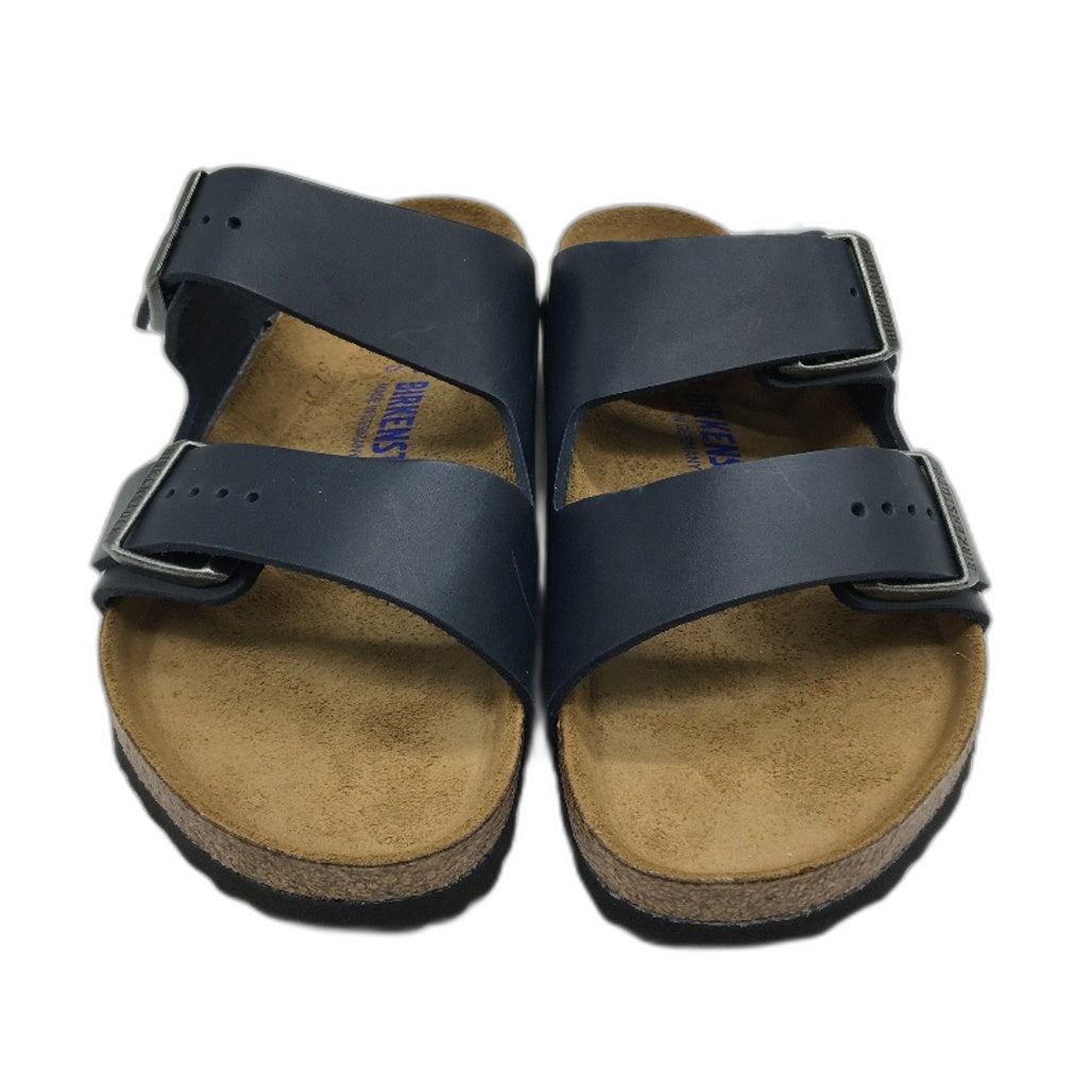 Birkenstock Classic Arizona Blue Regular Fit 2 Strap Slides Mens US 12 EU 45 NEW