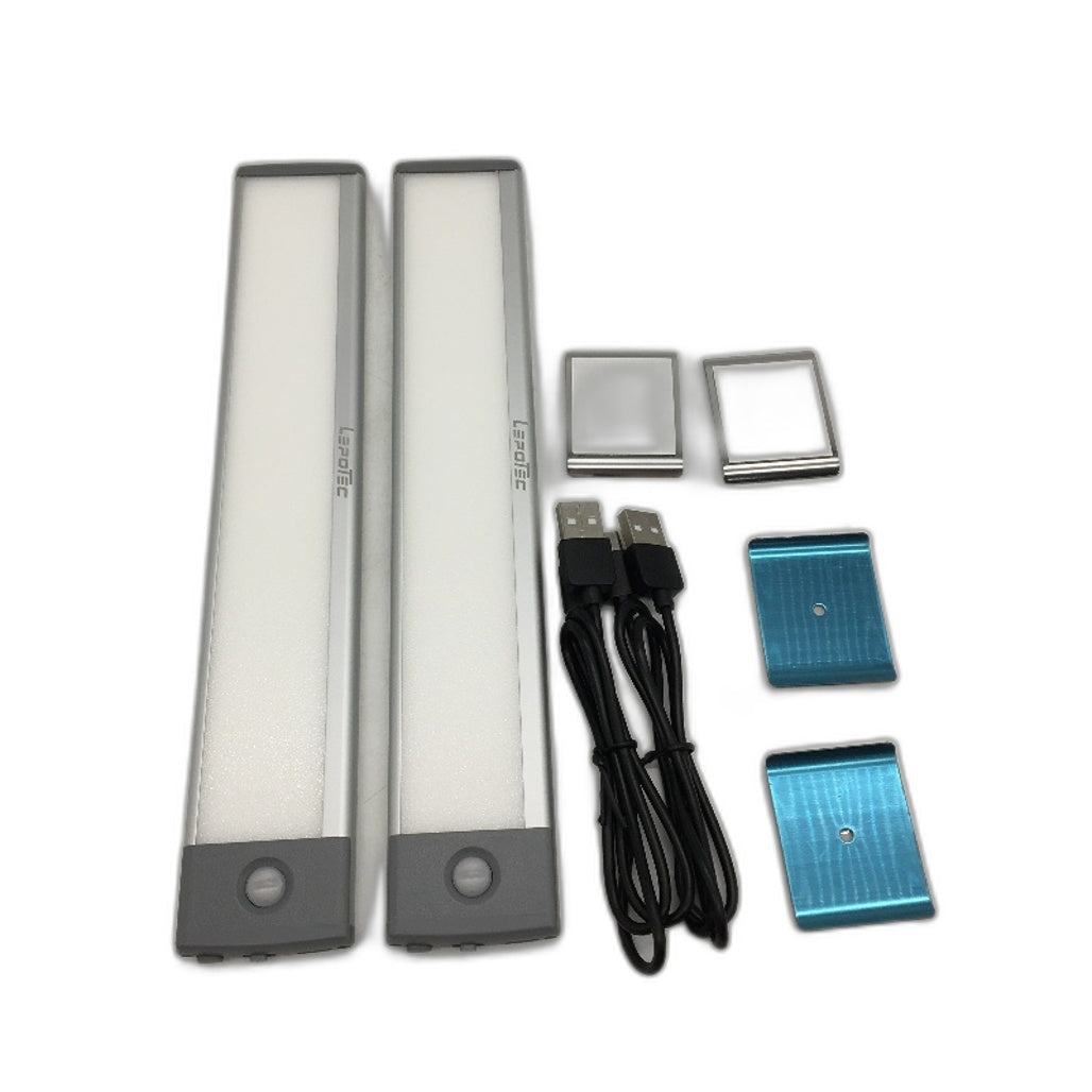 LepoTec 2 Pack 10 Inch Wireless Motion Sensor RGB 45 LED Light NEW