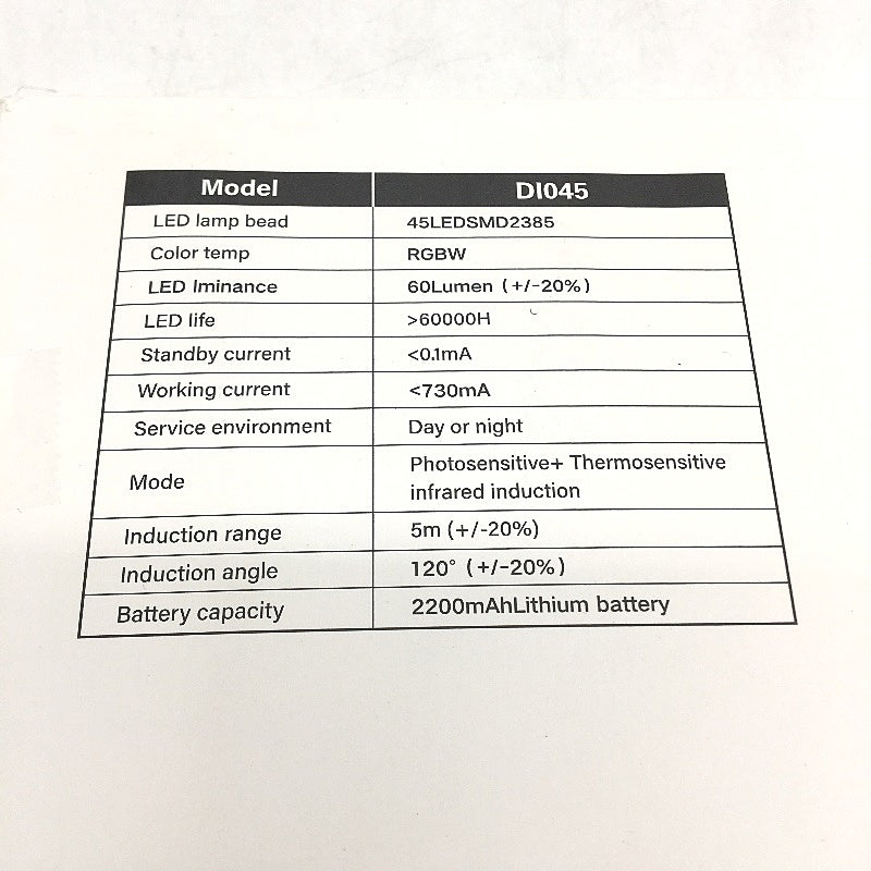 LepoTec 2 Pack 10 Inch Wireless Motion Sensor RGB 45 LED Light NEW