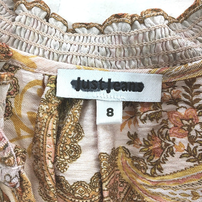 Just Jeans Lily Spliced Paisley Placement Midi Dress Ladies Size AU 8 NEW