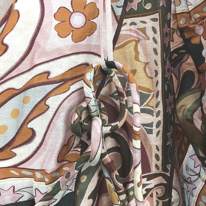 Portmans Eliza Moroccan Mosaic V Neck Midi Dress Ladies Size AU 16 NEW