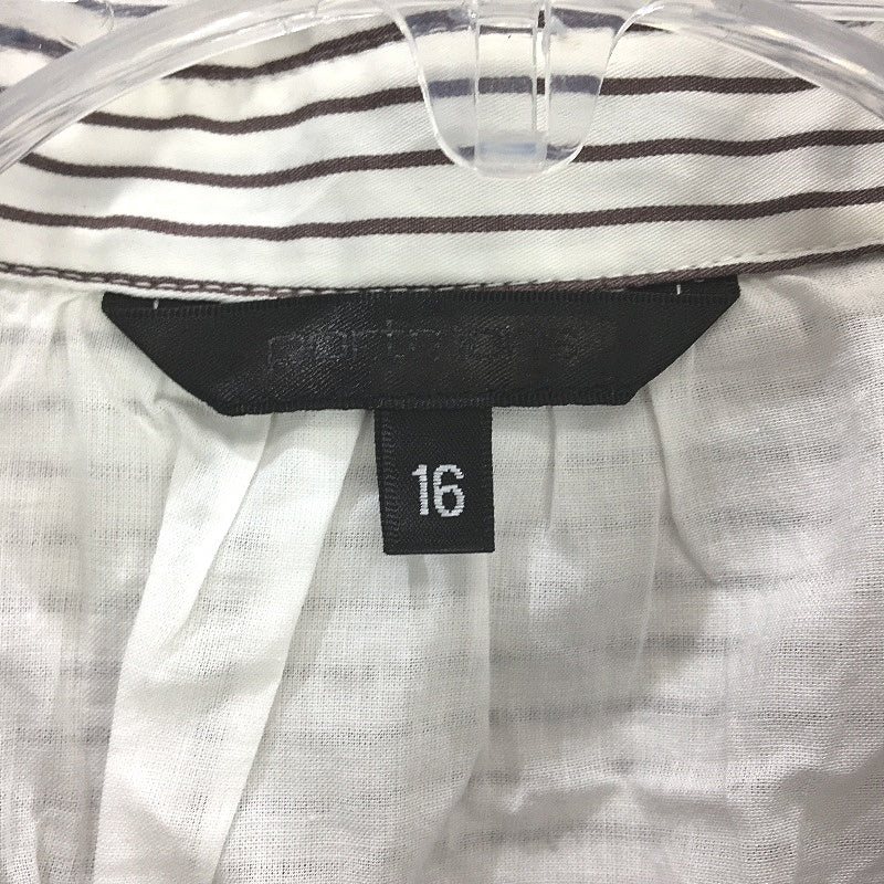 Portmans Channa Fudge Stripe White Button Up Midi Dress Ladies Size AU 16 NEW