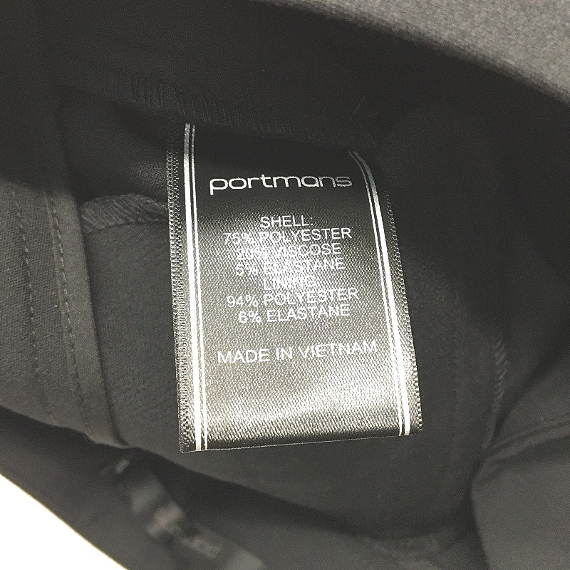 Portmans Uptown Tapered Leg Black Work Pants Ladies Size AU 8 NEW