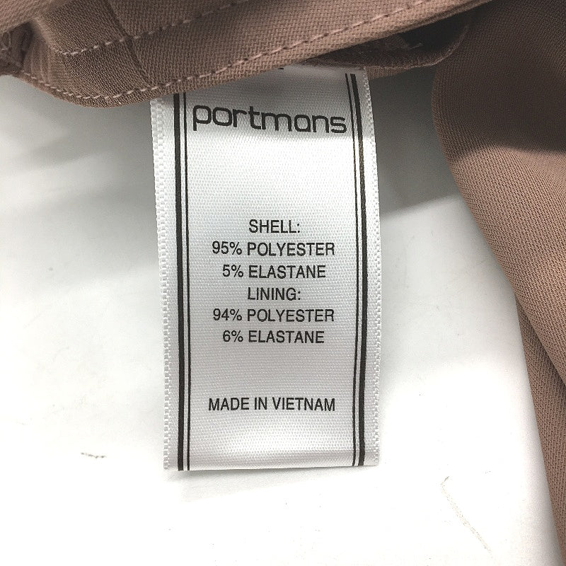 Portmans In Vogue Deep Taupe Belted Wide Leg Pants Ladies Size AU 16 NEW