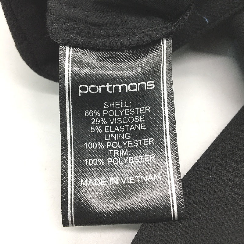 Portmans Bright Future Black Textured Suit Pants Ladies Size AU 14 NEW