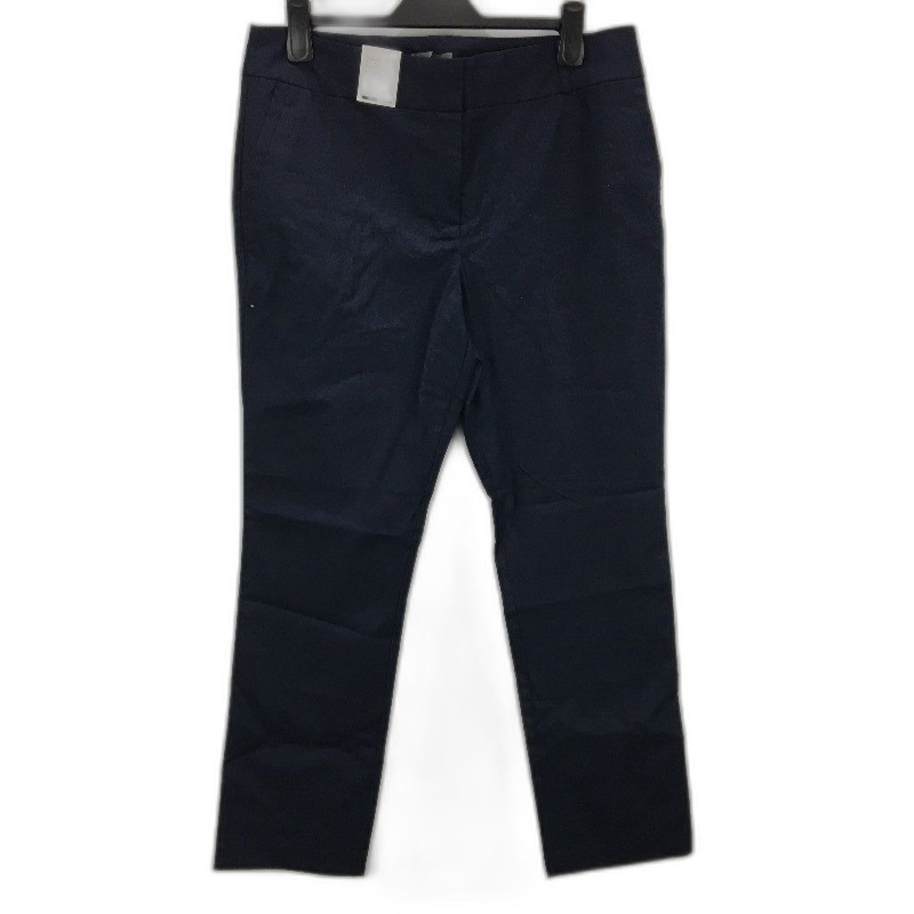 Jacqui.E Grace Straight Full Length Navy 80cm InLeg Pants Ladies Size AU 16 NEW