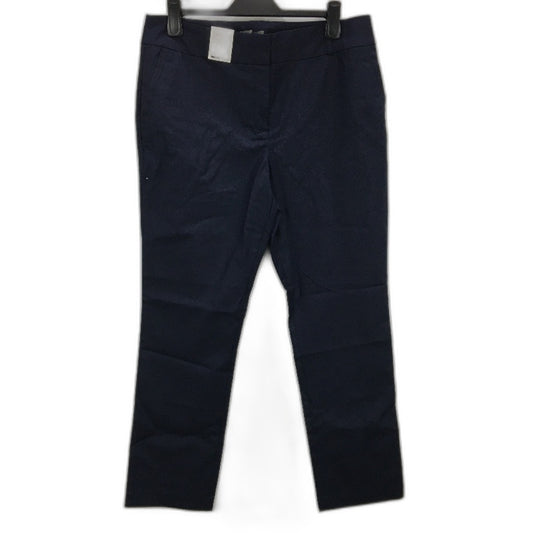 Jacqui.E Grace Straight Full Length Navy 80cm InLeg Pants Ladies Size AU 16 NEW