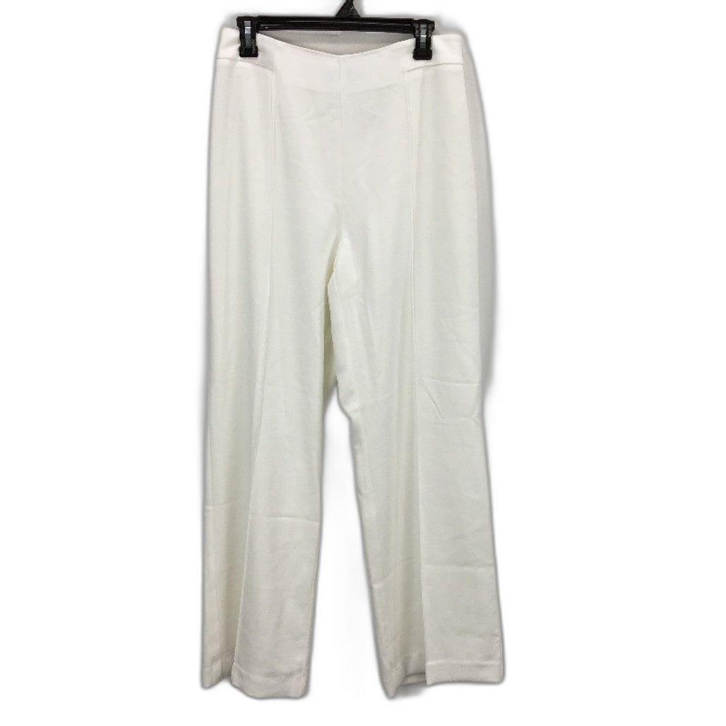 Jacqui.E Viscose Blend Fully Lined White Wide Leg Pants Ladies Size AU 10 NEW
