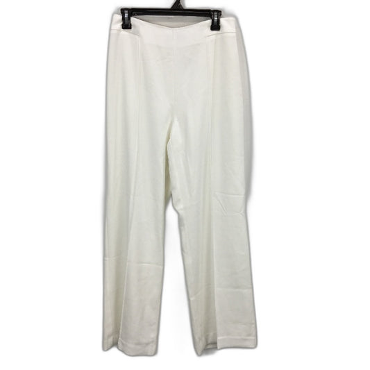 Jacqui.E Viscose Blend Fully Lined White Wide Leg Pants Ladies Size AU 10 NEW