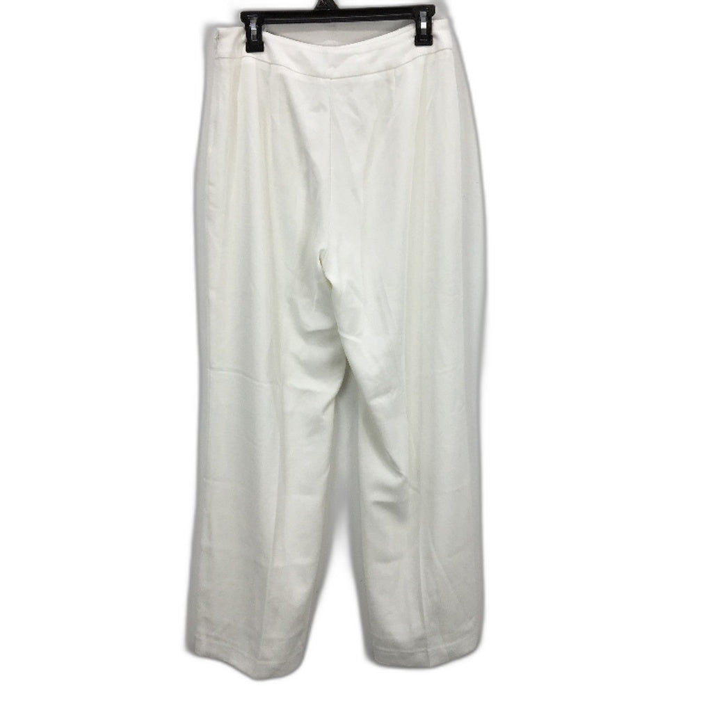Jacqui.E Viscose Blend Fully Lined White Wide Leg Pants Ladies Size AU 10 NEW