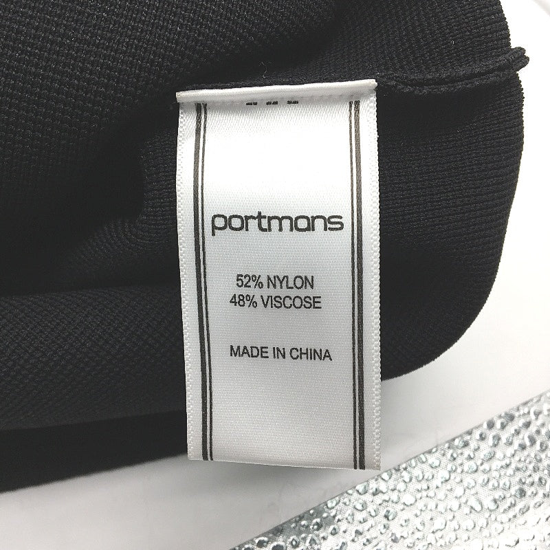 Portmans Rhiannon Knitted Milano Black Midi Skirt Ladies Size Medium NEW