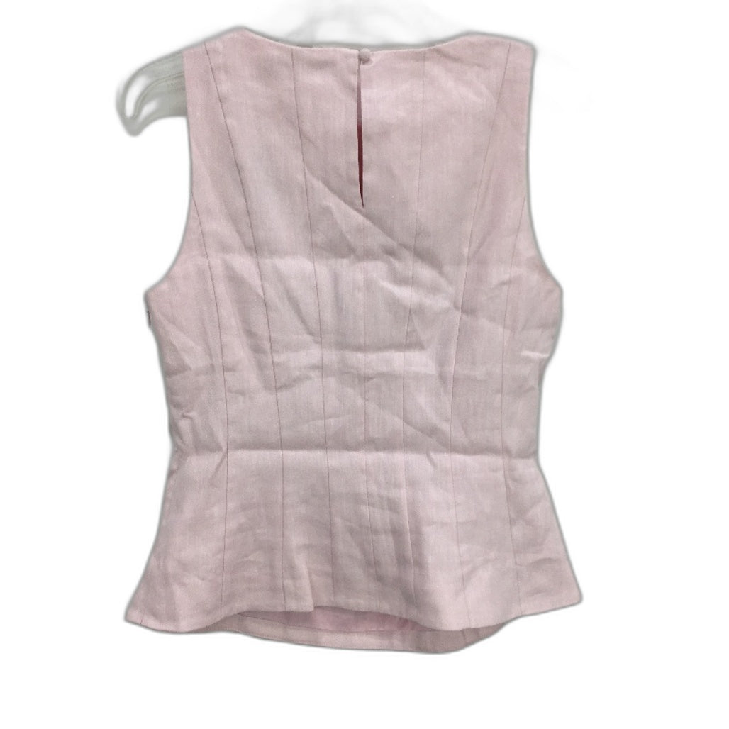 Portmans Poppie Panelled Linen Blend Carnation Pink Top Ladies Size AU 10 NEW