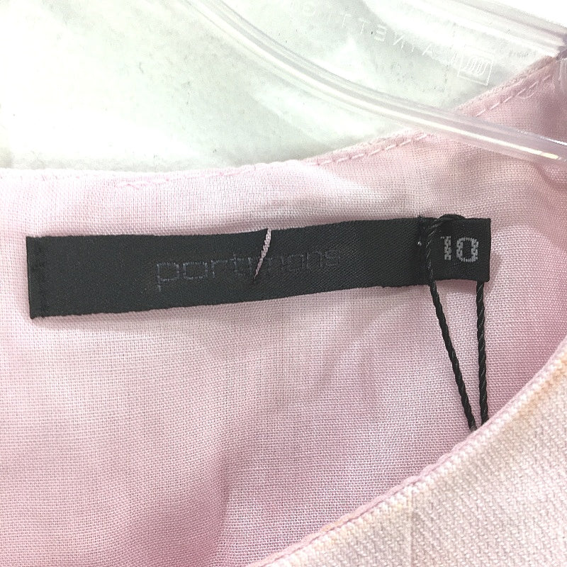 Portmans Poppie Panelled Linen Blend Carnation Pink Top Ladies Size AU 10 NEW