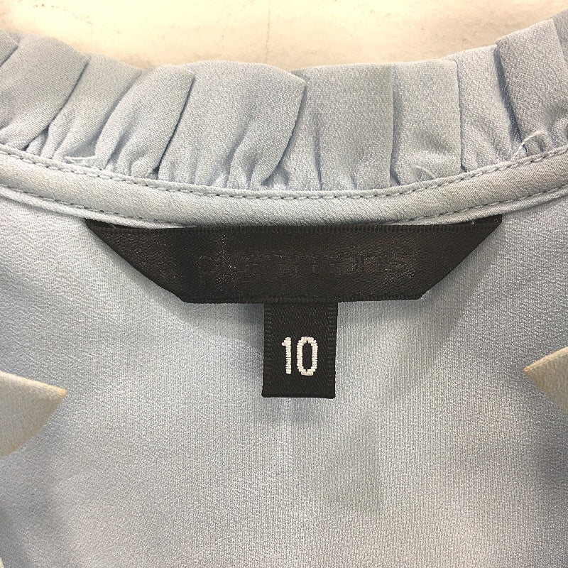 Portmans Kelsie Short Sleeve Skyway Blue V Neck Top Ladies Size AU 10 NEW