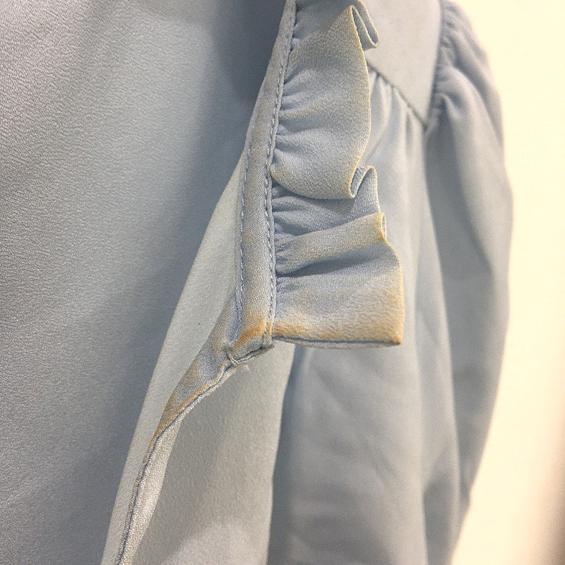 Portmans Kelsie Short Sleeve Skyway Blue V Neck Top Ladies Size AU 10 NEW