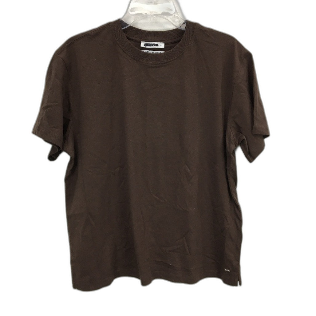 Just Jeans Everyday Regular Bitter Chocolate Cotton Tee Ladies Size Medium NEW
