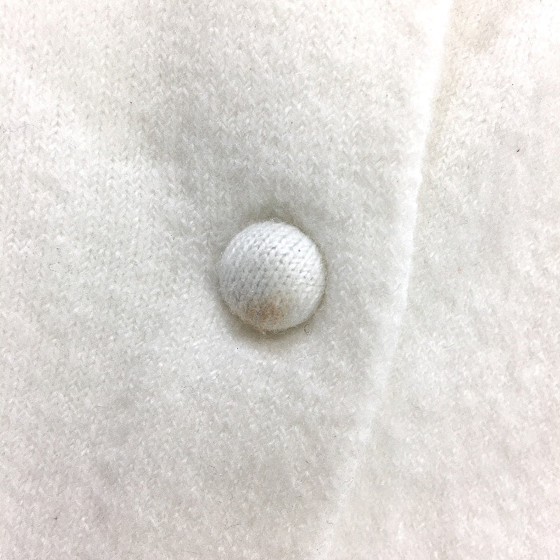 Portmans Shari Fluffy Button Up Cloud Dancer White Vest Ladies Size Medium NEW