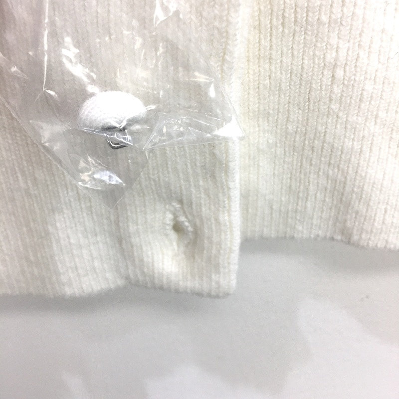 Portmans Shari Fluffy Button Up Cloud Dancer White Vest Ladies Size Medium NEW